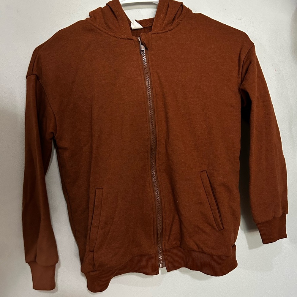 SHEIN Chestnut Brown Zip-Up Jacket
